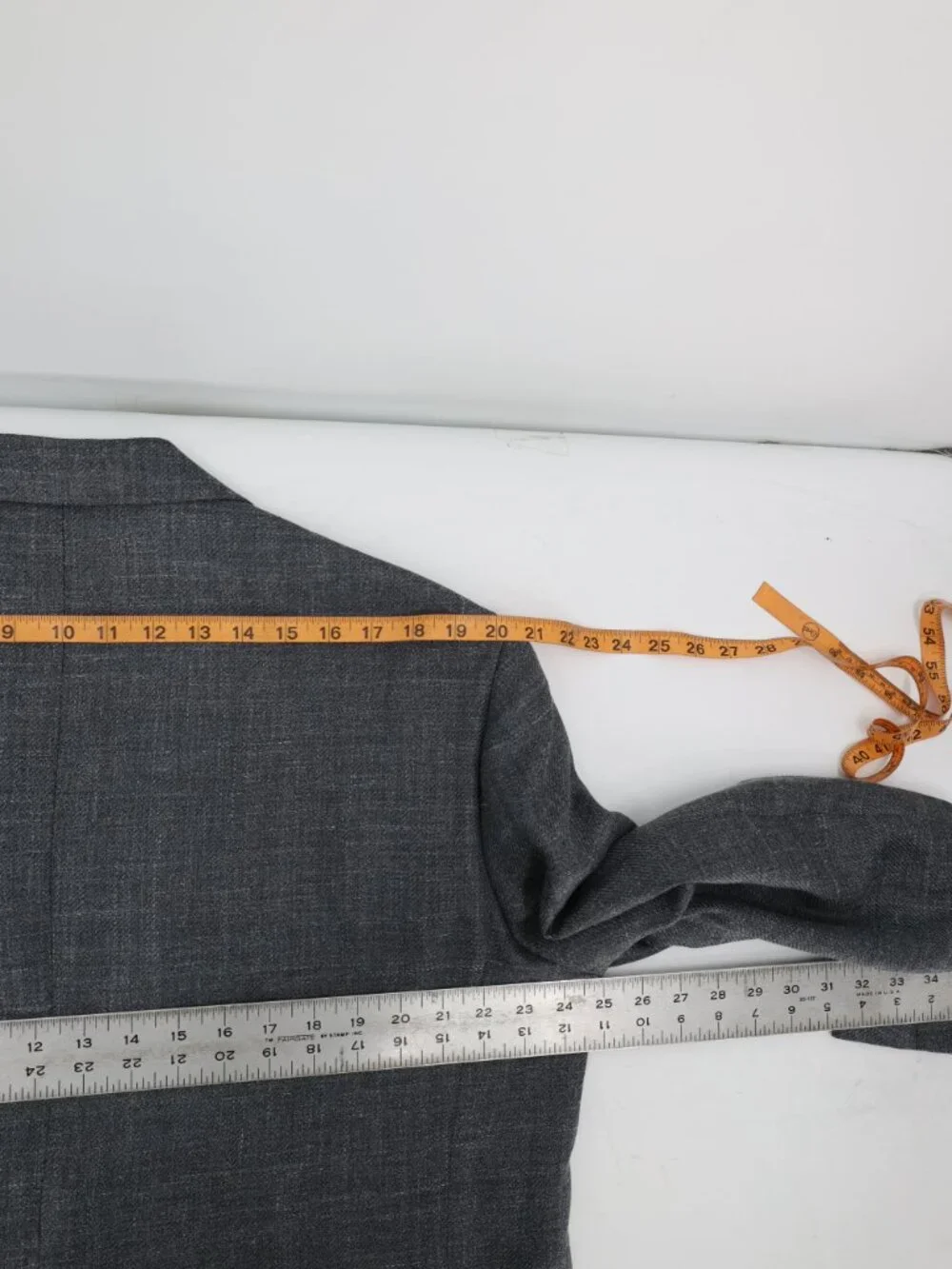 Canali Kei Sport coat mens 52R Slim Wool Silk Linen Unstructured gray half lined